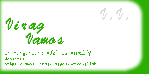 virag vamos business card